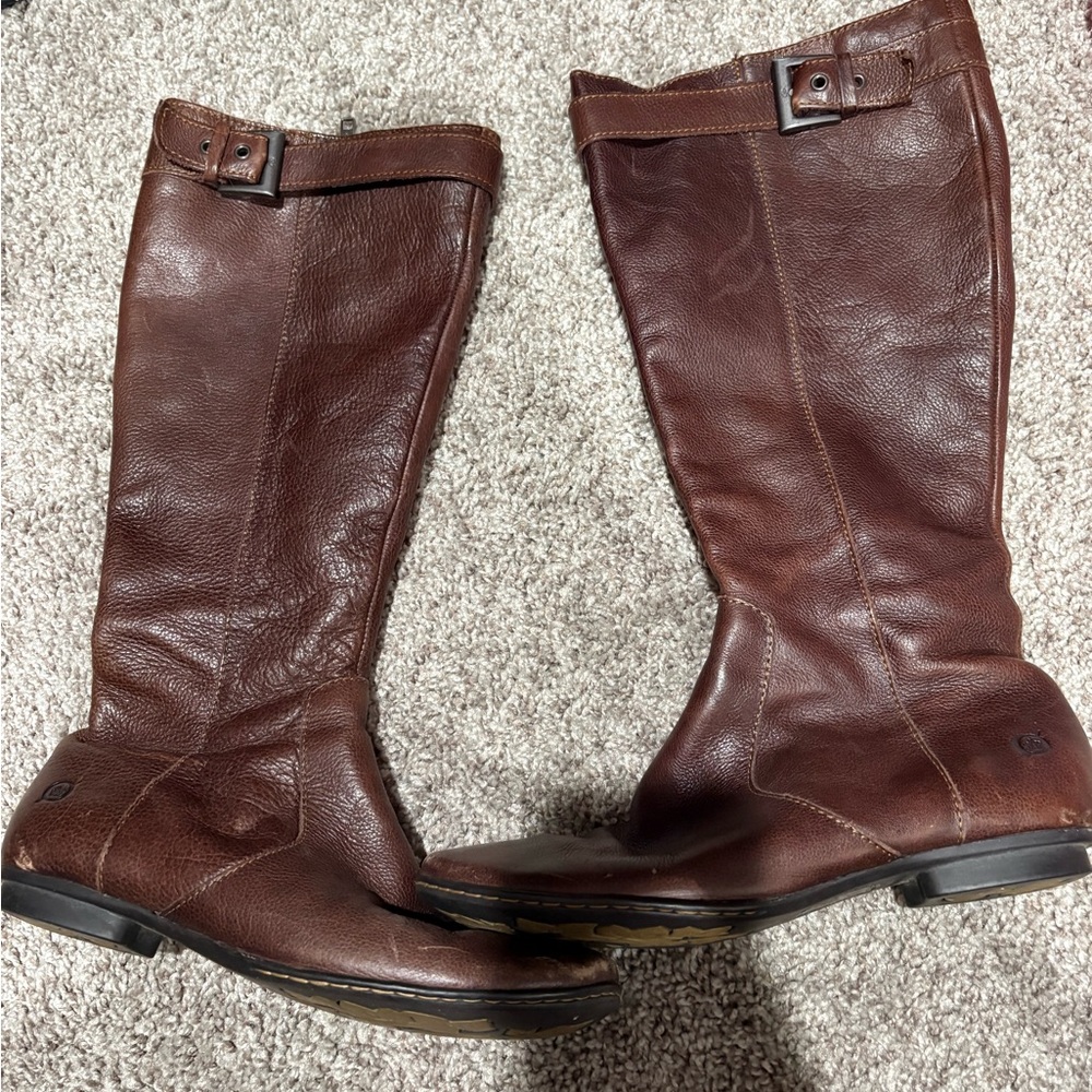 Born Brown Over the Knee Boots
